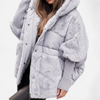 Women's Faux Fur Hooded Coat for Insulated Autumn Wear