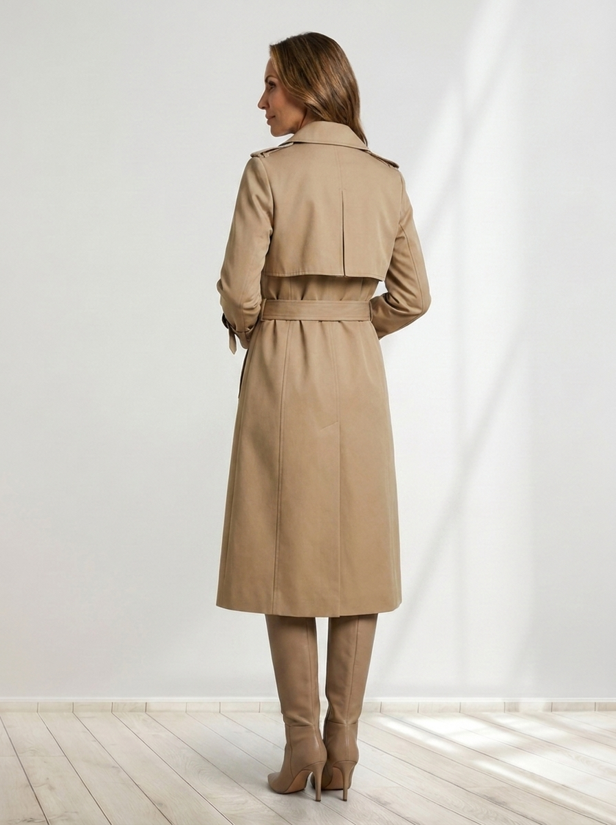 Belted Trench Coat Woman