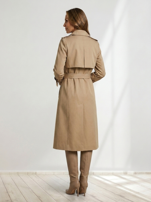 Belted Trench Coat Woman