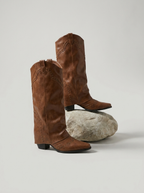 Knee-High Western Cowboy Boots with Decorative Studs for Effortless Styling