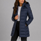 Women's Hooded Quilted Puffer Jacket with Cotton Insulation