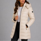 Women's Hooded Quilted Puffer Jacket with Cotton Insulation