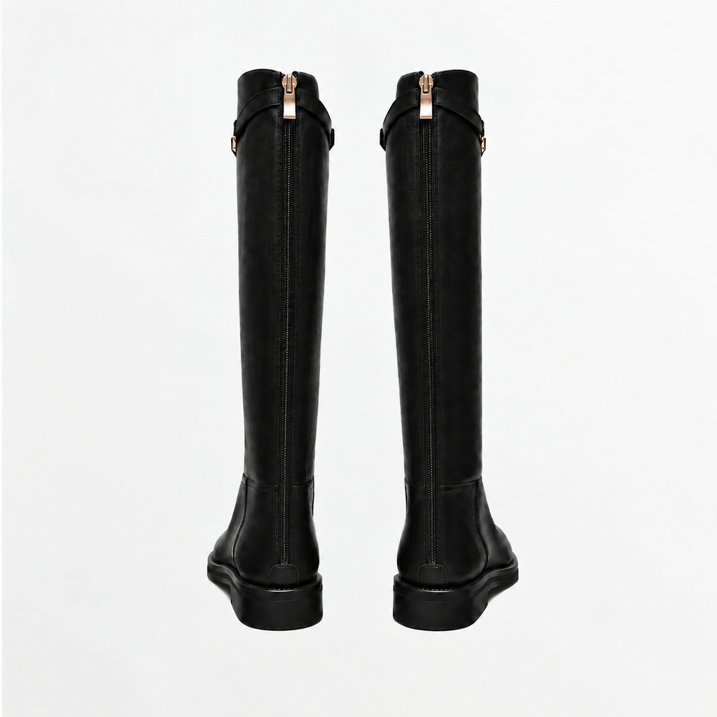 Women Knee-High Leather Boots for All-Day Comfort and Style