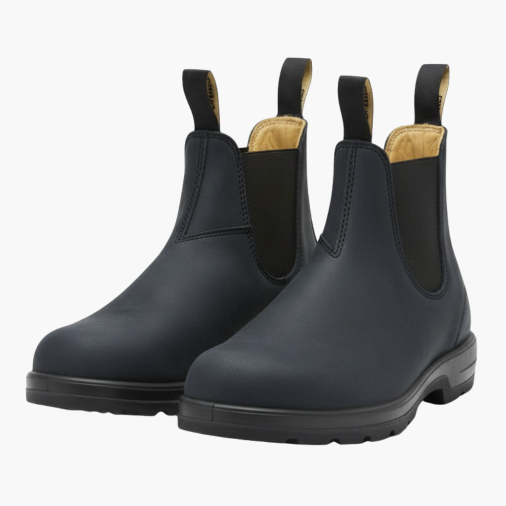 Men's Slip-On Chelsea Boots with Elastic Panels and Textured Outsole
