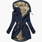 Women’s Parka with Lined Hood and Drawstring Waist