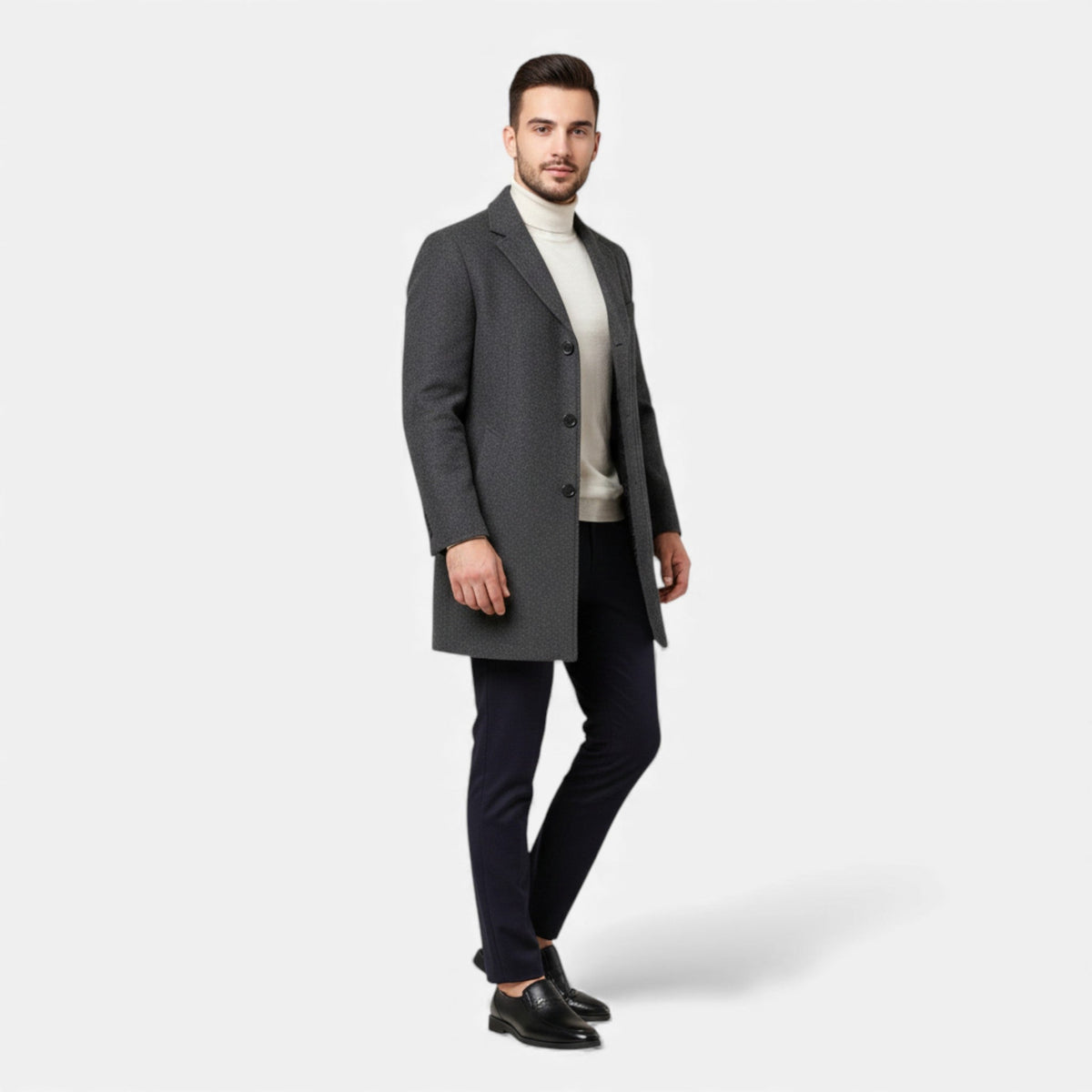Men's Microfibre Leather Slip-On Loafers for Business and Casual Wear