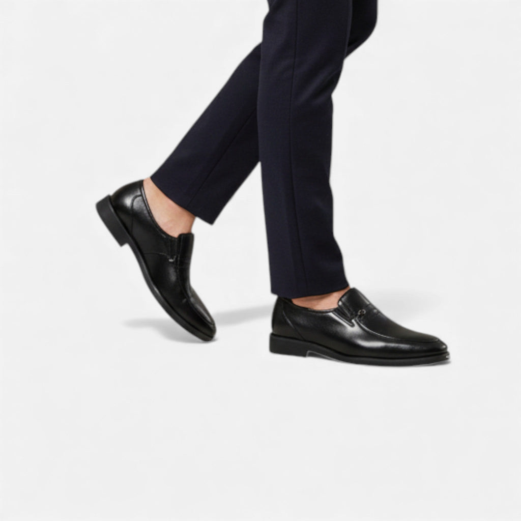 Men's Microfibre Leather Slip-On Loafers for Business and Casual Wear