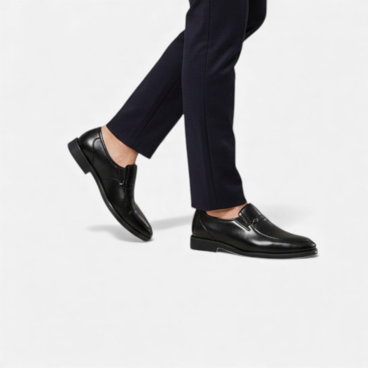 Men's Microfibre Leather Slip-On Loafers for Business and Casual Wear