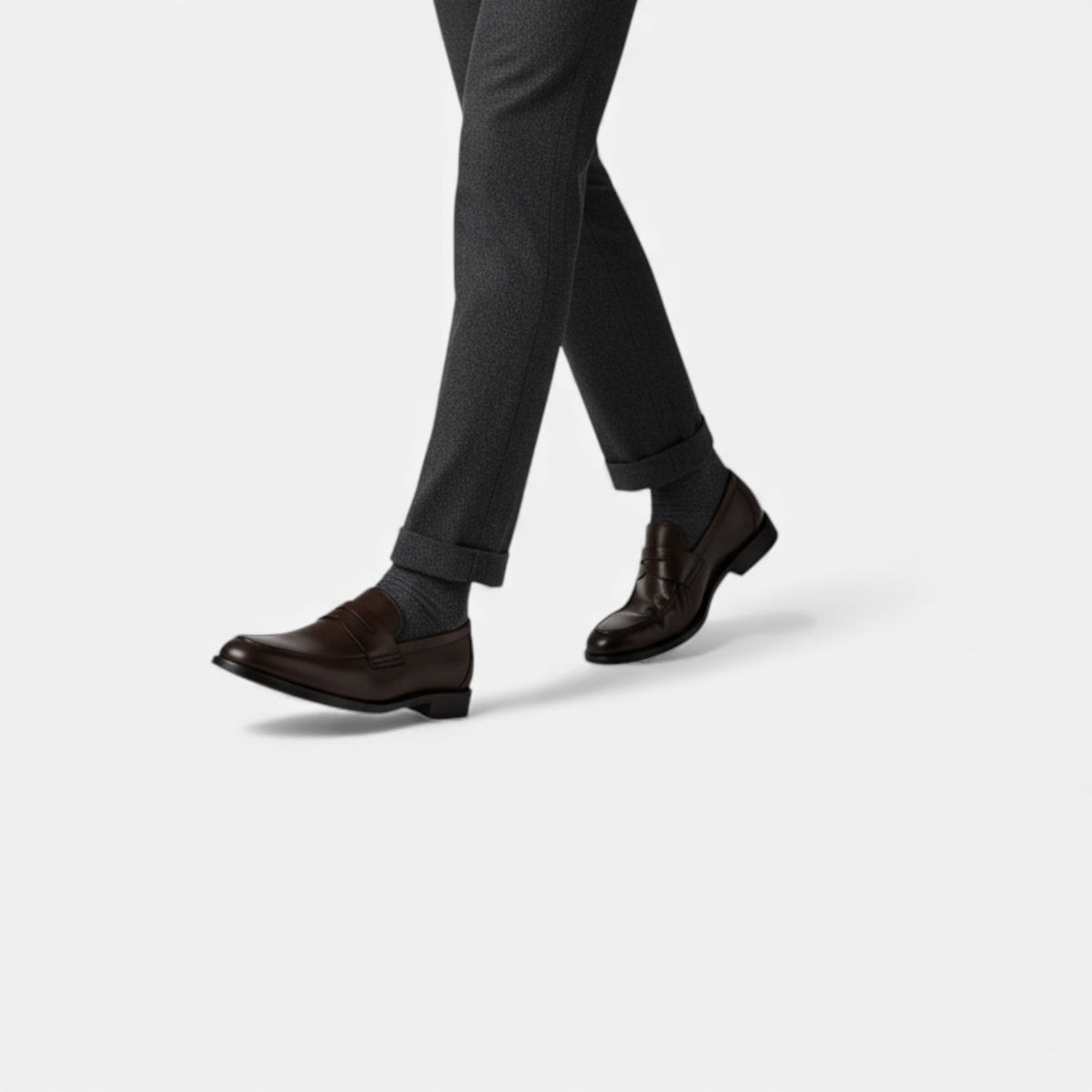 Men's Casual Leather Loafers - Comfortable Slip-On Dress Shoes