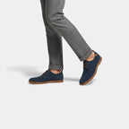 Men's Vegan Leather Derby Shoes - Structured Narrow Fit, Textured Finish