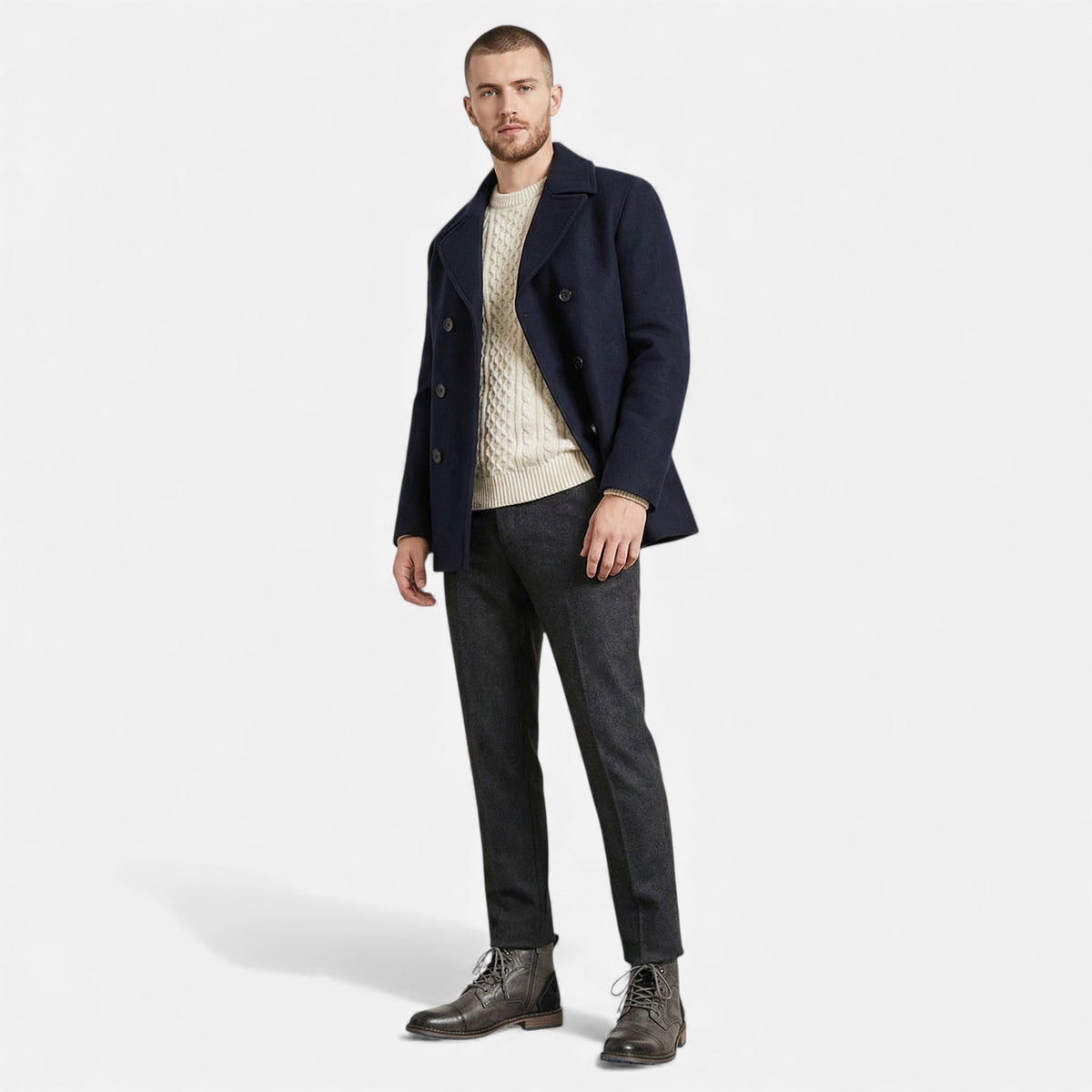 Men's Chelsea Boots - Weather-Resistant Vegan Leather Outdoor Ankle Boots