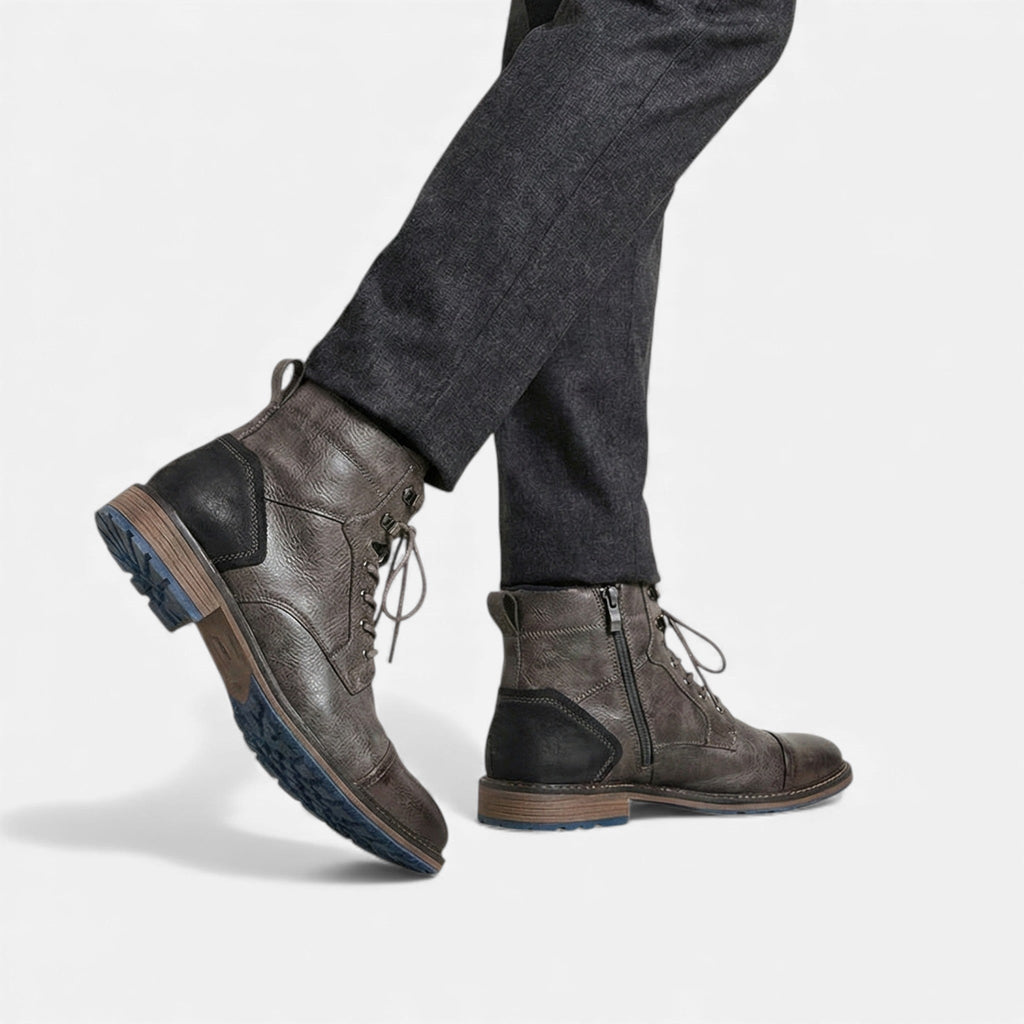 Men's Chelsea Boots - Weather-Resistant Vegan Leather Outdoor Ankle Boots