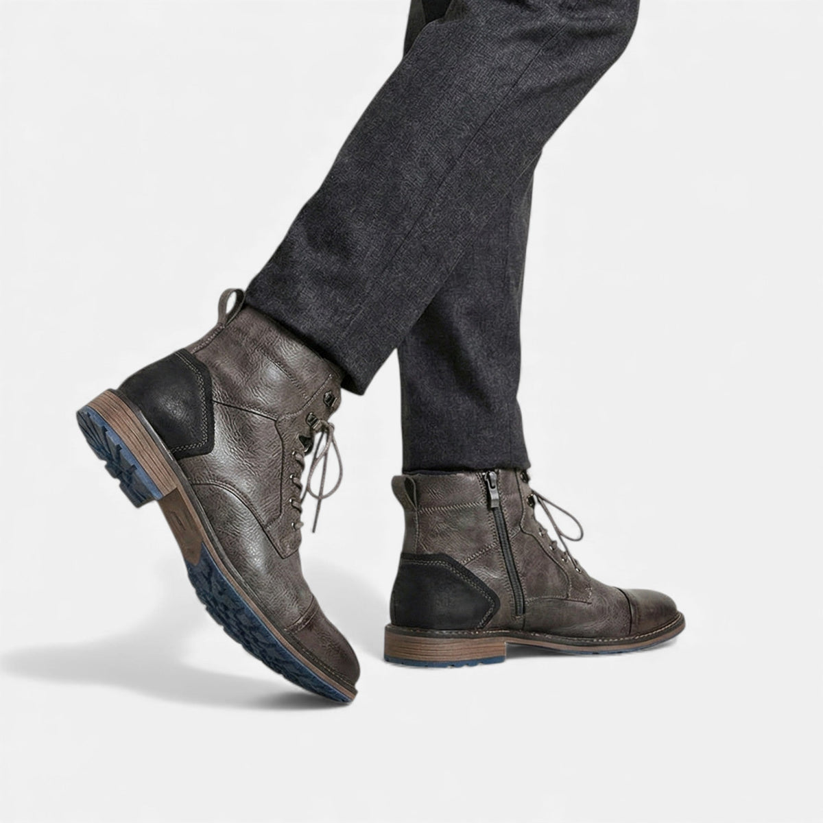 Men's Chelsea Boots - Weather-Resistant Vegan Leather Outdoor Ankle Boots