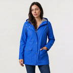 Women's Waterproof Hooded Rain Jacket - Lightweight Wind-Resistant Coat