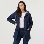 Women's Waterproof Hooded Rain Jacket - Lightweight Wind-Resistant Coat