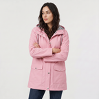 Women's Waterproof Hooded Rain Jacket - Lightweight Wind-Resistant Coat
