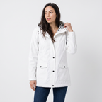 Women's Waterproof Hooded Rain Jacket - Lightweight Wind-Resistant Coat