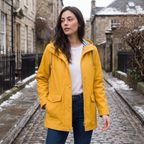Women's Waterproof Hooded Rain Jacket - Lightweight Wind-Resistant Coat