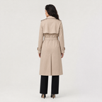 Women's Single-Breasted Belted Trench Coat