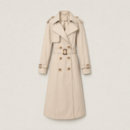 Women's Single-Breasted Belted Trench Coat