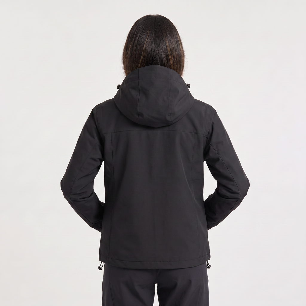 Women's Short Hooded Rain Jacket for Everyday Weather Protection