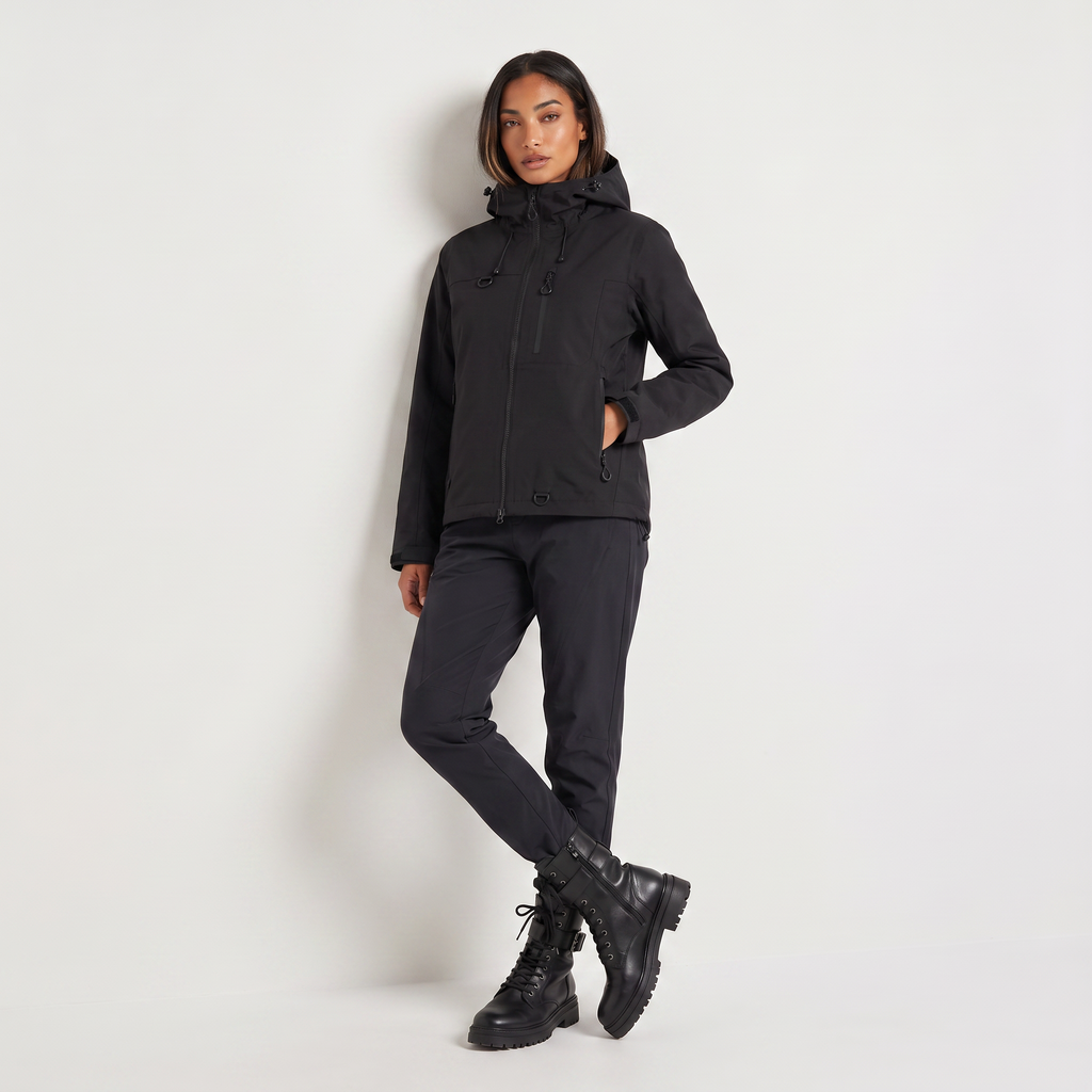 Women's Short Hooded Rain Jacket for Everyday Weather Protection