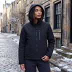 Women's Short Hooded Rain Jacket for Everyday Weather Protection