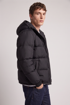 Men’s Hooded Puffer Jacket - Front Zip