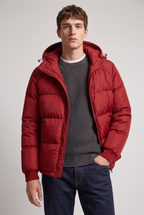 Men’s Hooded Puffer Jacket - Front Zip