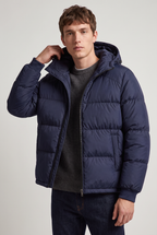 Men’s Hooded Puffer Jacket - Front Zip