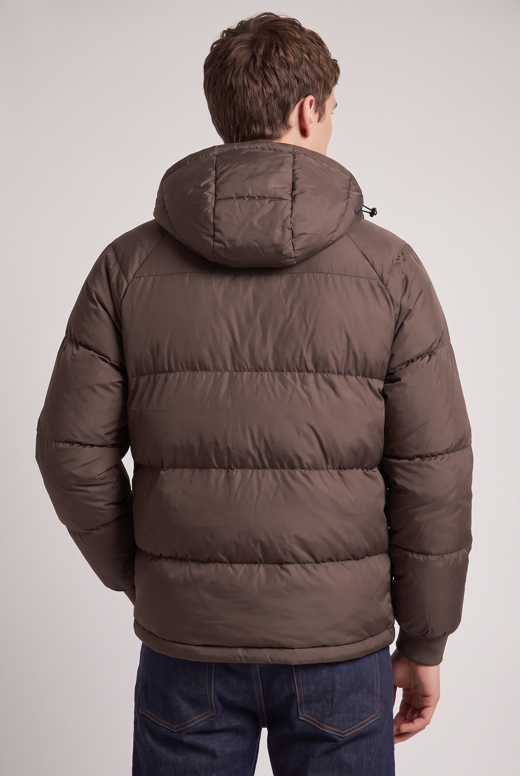 Men’s Hooded Puffer Jacket - Front Zip