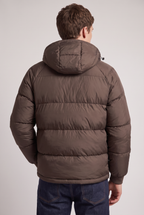 Men’s Hooded Puffer Jacket - Front Zip