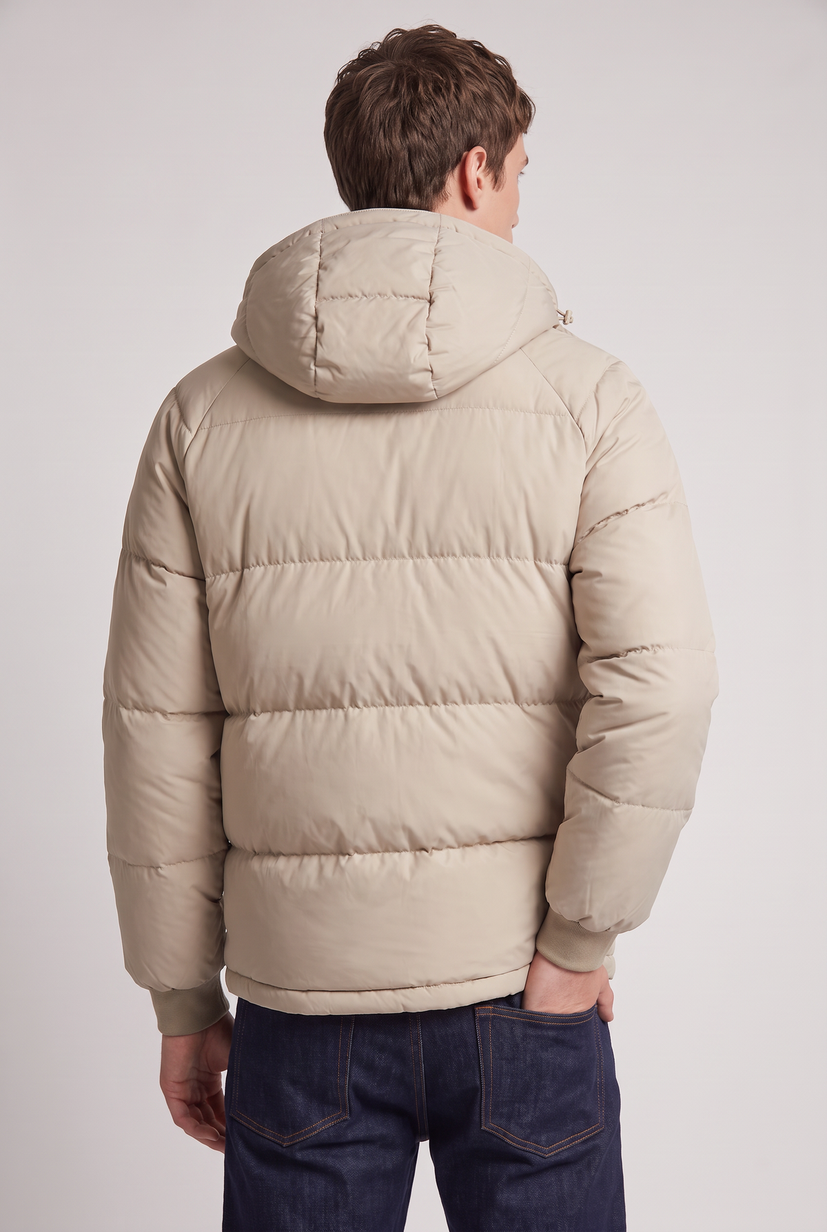 Men’s Hooded Puffer Jacket - Front Zip