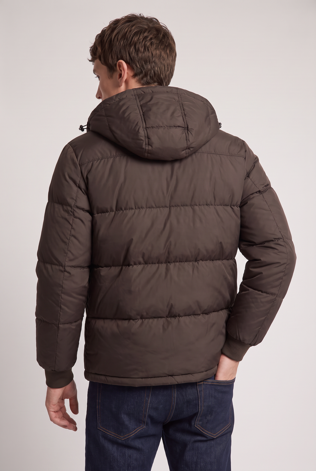 Men’s Hooded Puffer Jacket - Front Zip
