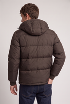 Men’s Hooded Puffer Jacket - Front Zip
