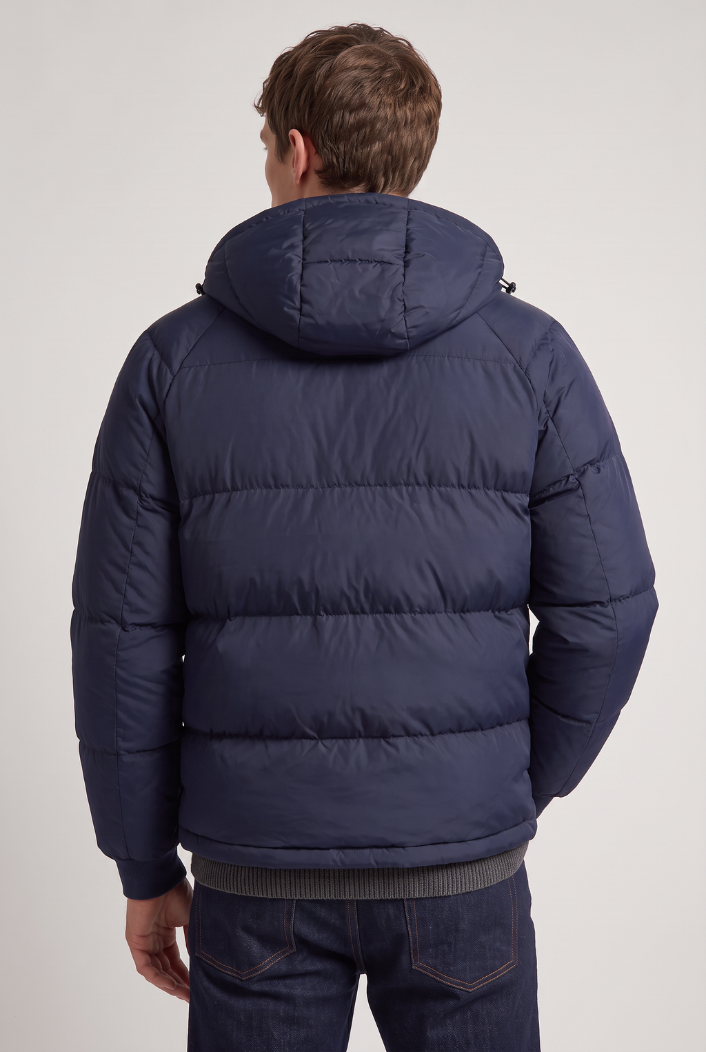 Men’s Hooded Puffer Jacket - Front Zip