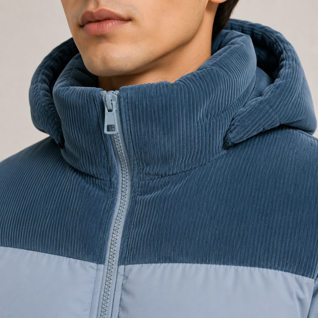 Men's Hooded Winter Puffer Jacket - Thickened, Windproof Warmth