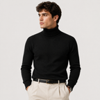 Men's Knit Turtleneck Sweater - Warm Pullover for Casual Winter Style