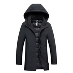 Men's Water- and Wind-Resistant Puffer Jacket with Detachable Hood