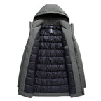 Men's Water- and Wind-Resistant Puffer Jacket with Detachable Hood