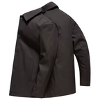Men's Long Windproof Jacket for Autumn with Classic Collar