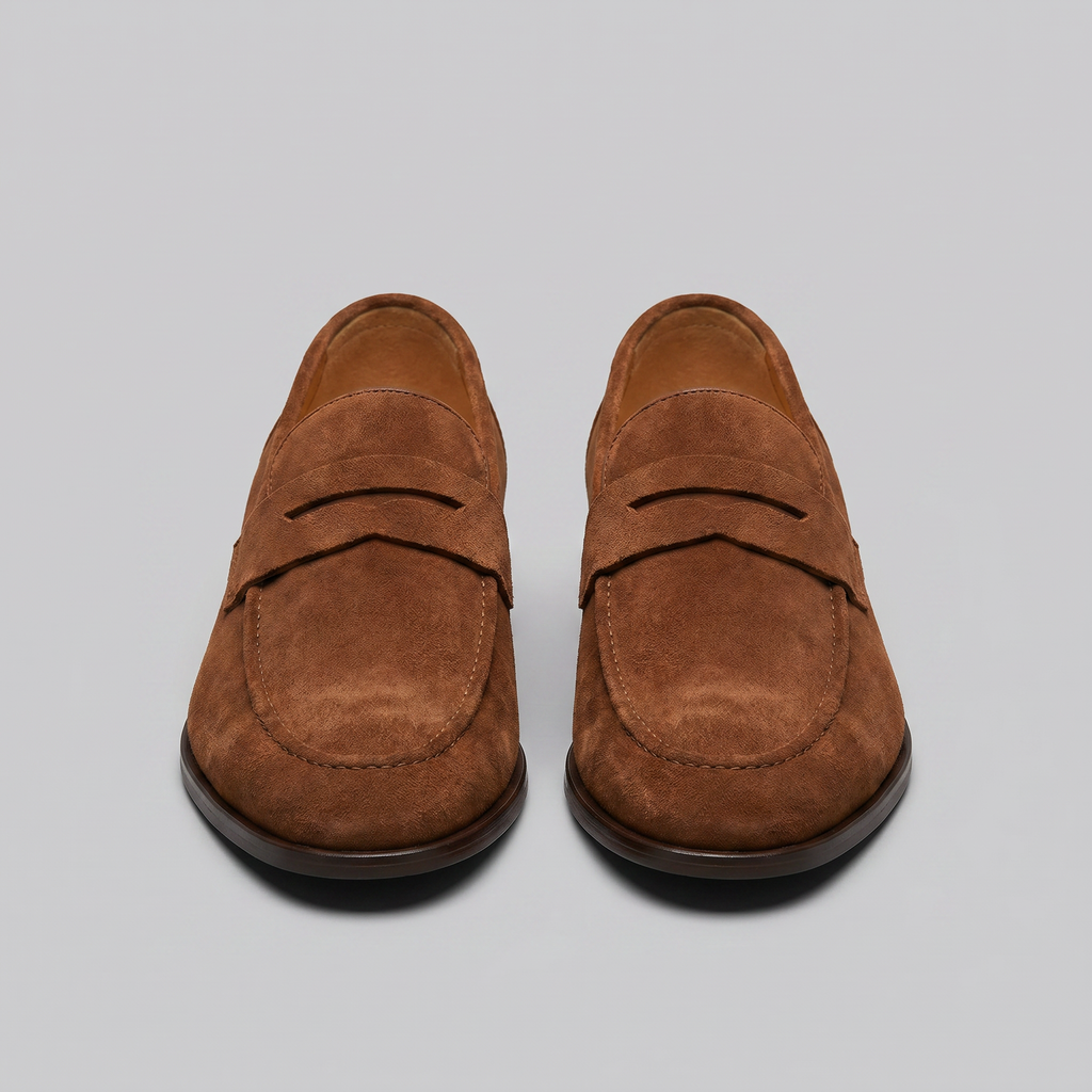 Men's Suede Penny Loafers