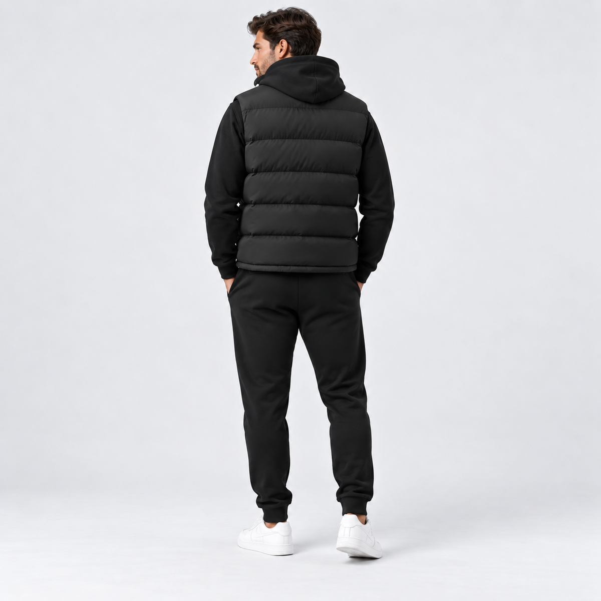 Men's Quilted Puffer Gilet with Zip Front