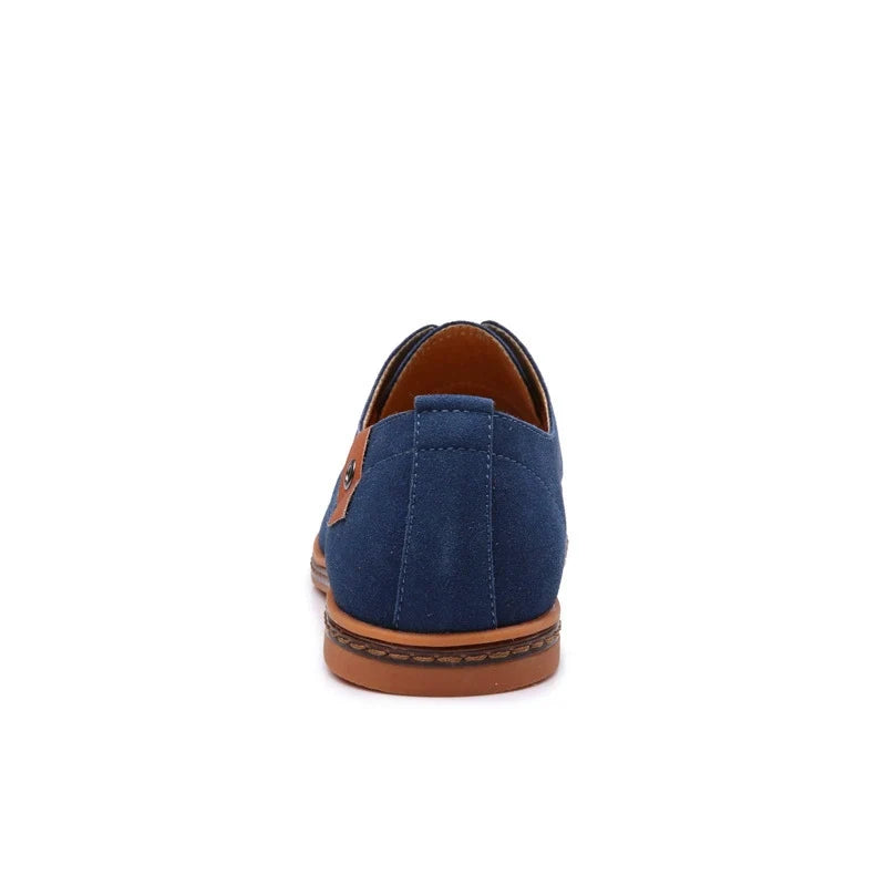 Men's Vegan Leather Derby Shoes - Structured Narrow Fit, Textured Finish