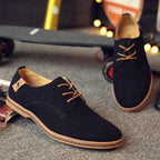 Men's Vegan Leather Derby Shoes - Structured Narrow Fit, Textured Finish