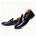 Men's Casual Leather Loafers - Comfortable Slip-On Dress Shoes