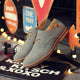Men's Vegan Leather Derby Shoes - Structured Narrow Fit, Textured Finish