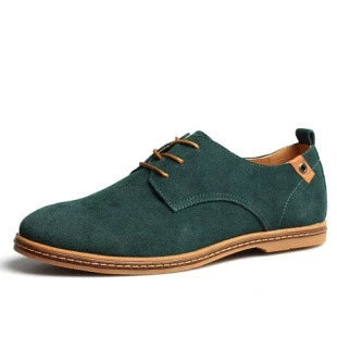 Men's Vegan Leather Derby Shoes - Structured Narrow Fit, Textured Finish