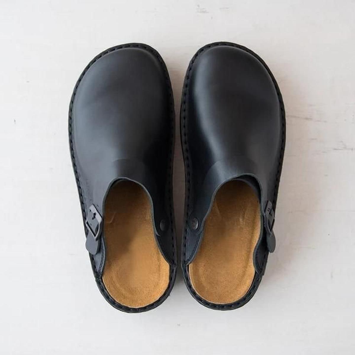 Men's Leather Arch Support Slippers for Plantar Fasciitis