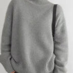 Women's Cashmere Oversized Roll Neck Jumper for Autumn Layering